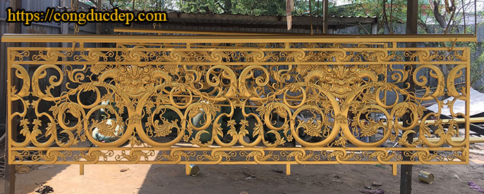Mẫu lan can nhôm đúc mặt rồng
